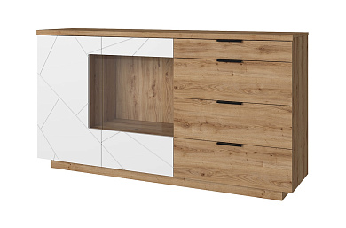 KAYLAS, Тумба 2V4S. Цвет ДУБ НАВАРРА / ЭКО ДЖЕЛАТО