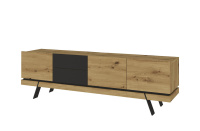 MARTEN, Тумба RTV 3D2S. Цвет ДУБ АРТИСАН / ЧЕРНЫЙ