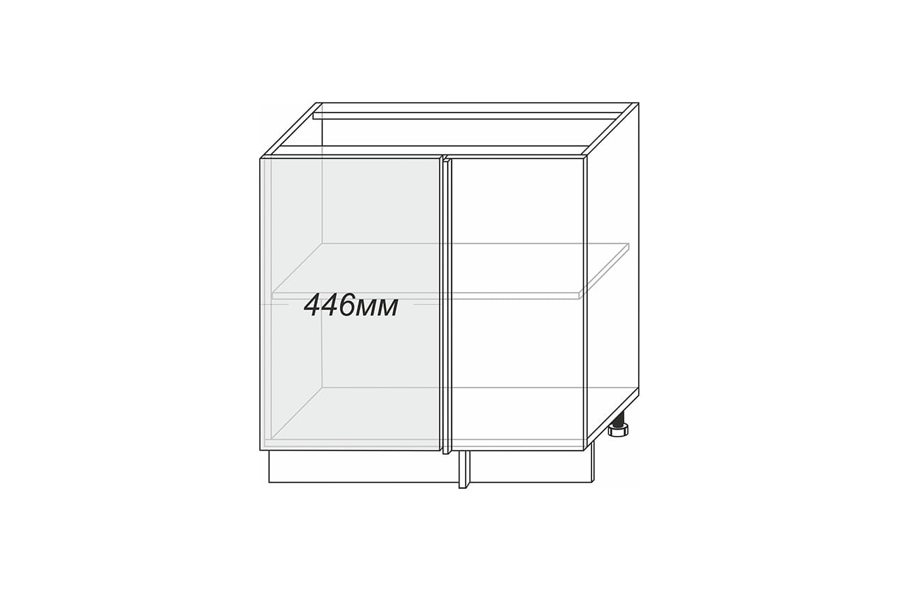 Grand, шкаф-стол угловой 1D/80-1-51 (белый / дуб йорк песочный)