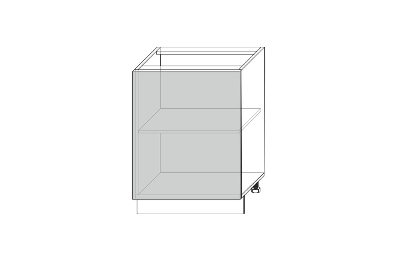 Tapio, шкаф-стол 1D/60-51 (белый / дуб снежный)