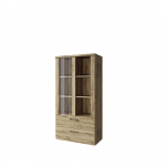 DOORSET, Шкаф с витриной 1V2S3N. Цвет ДУБ НАВАРРА