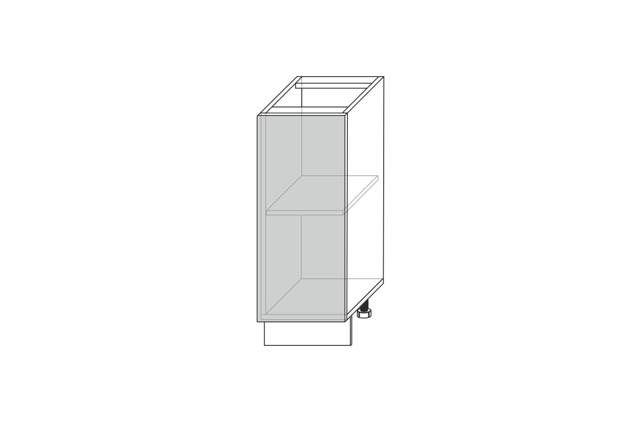 Tapio, шкаф-стол 1D/30-46 (серый / дуб снежный)