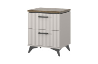 VINATI, Тумба прикроватная 2S. Цвет ПЕРСИДСКИЙ ЖЕМЧУГ/ АМАРОК