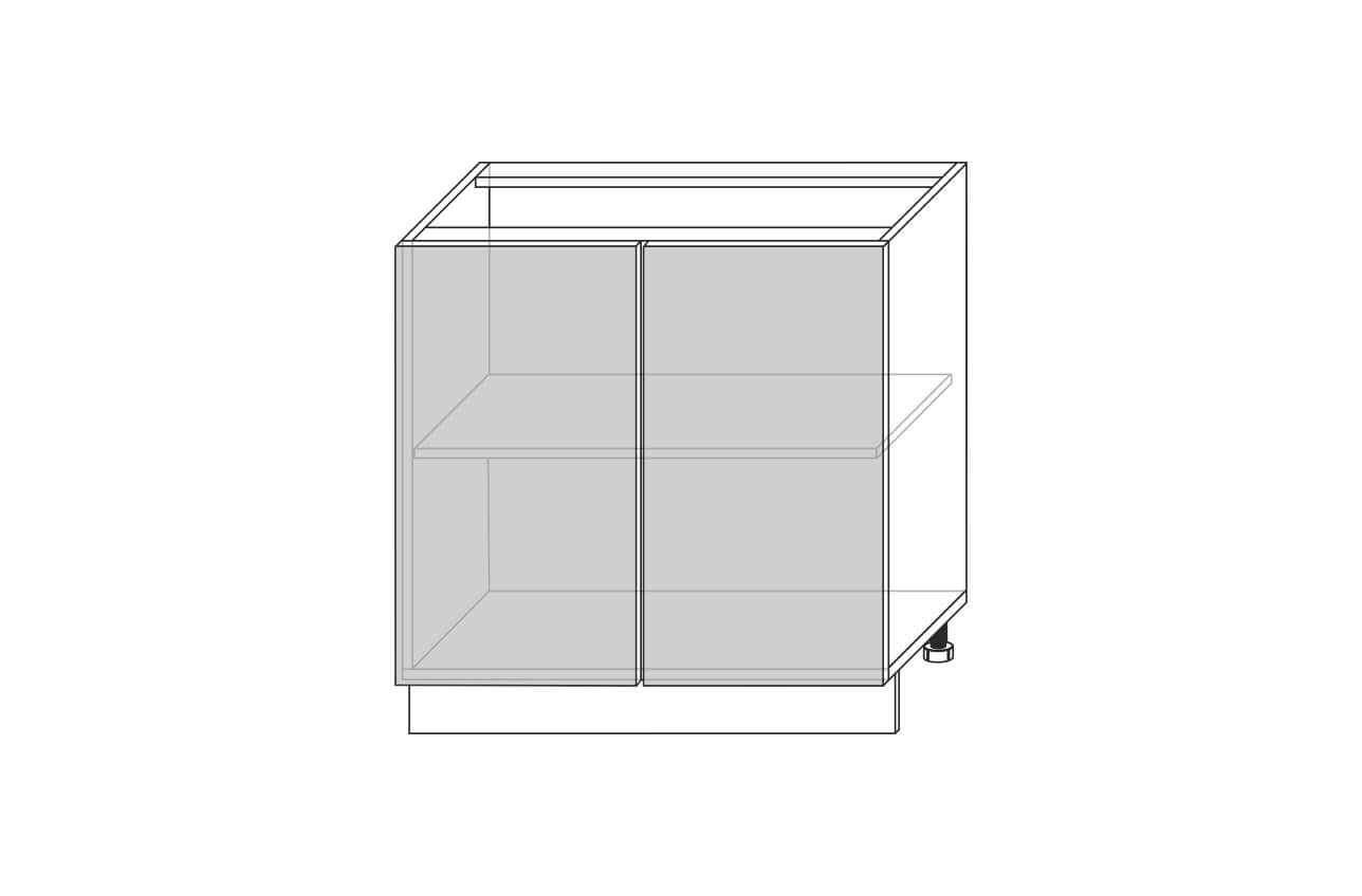 Tapio, шкаф-стол 2D/80-51 (белый / дуб снежный)