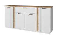 MATEO, Тумба 4D1S. Цвет БЕЛЫЙ / ДУБ НАВАРРА