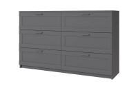 Скаген, Комод 6S. Цвет ГРАФИТ