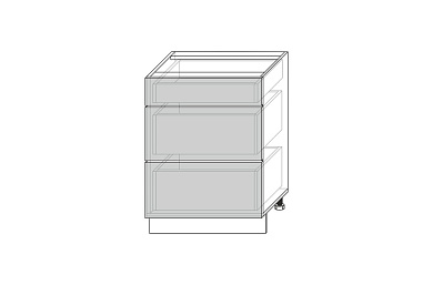 Tapio, шкаф-стол 3S/60-46 (серый / дуб снежный)