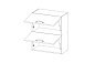 Кухонный шкаф настенный Alesia 2DG/80-F1 дуб анкона