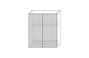 Vilma, шкаф настенный для сушки посуды 2D/60-29-2 (белый / капучино глянец)