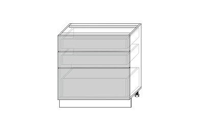 Tapio, шкаф-стол 3S/80-51 (белый / дуб снежный)