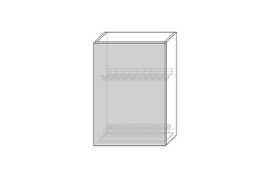 Tapio, шкаф настенный для сушки посуды 1D/50-29-2 (белый / дуб снежный)