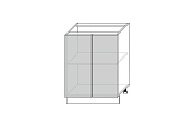 Tapio, шкаф-стол 2D/60-46 (серый / дуб снежный)
