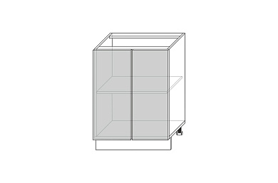 Tapio, шкаф-стол 2D/60-46 (серый / дуб снежный)