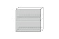 Vilma, шкаф настенный для сушки посуды 2DG/80-29-2 (белый / капучино глянец)