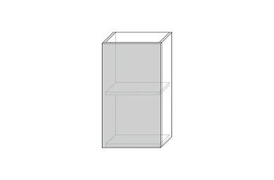 Tapio, шкаф настенный 1D/40-29 (серый / дуб снежный)