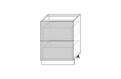 Tapio, шкаф-стол 2S/60-51 (белый / дуб снежный)