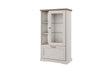 TOSCANA NEW, Шкаф с витриной 1V1D3N. Цвет ПЕРСИДСКИЙ ЖЕМЧУГ/КАНЬОН