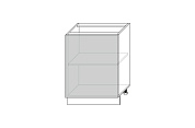 Tapio, шкаф-стол 1D/60-46 (серый / дуб снежный)