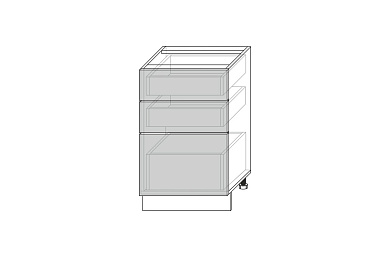 Tapio, шкаф-стол 3S/50-51 (белый / дуб снежный)