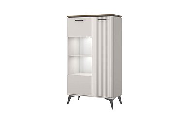 VINATI, Шкаф с витриной 1V1D P. Цвет ПЕРСИДСКИЙ ЖЕМЧУГ/ АМАРОК