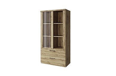 DOORSET, Шкаф с витриной 1V2S3N. Цвет ДУБ НАВАРРА