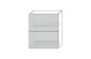 Luna, шкаф настенный для сушки посуды 2DG/60-29-2 (белый / белый глянец)