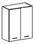 Кухонный шкаф настенный Alesia 2D/60-F1 сосна винтаж