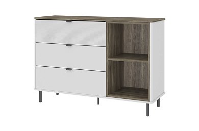 SIMPLE, Тумба 3S2N. Цвет БЕЛЫЙ / МОНТЕ / ДЖЕЛАТО