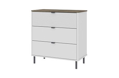 SIMPLE, Комод 3S. Цвет БЕЛЫЙ / МОНТЕ / ДЖЕЛАТО