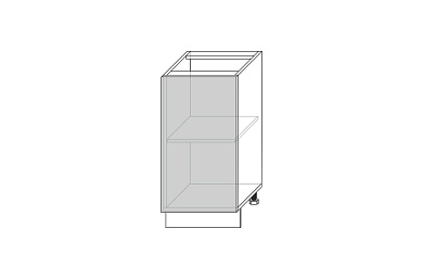 Tapio, шкаф-стол 1D/40-46 (серый / дуб снежный)