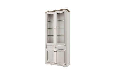 TOSCANA NEW, Шкаф с витриной 2V2D1S. Цвет ПЕРСИДСКИЙ ЖЕМЧУГ/КАНЬОН