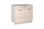 Кухонный шкаф-стол Alesia 2D1S/80-F1 сосна винтаж