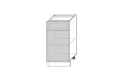 Tapio, шкаф-стол 1D1S/40-51 (белый / дуб снежный)